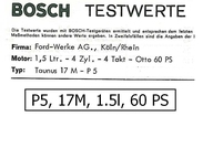 Bosch Einstellwerte P5 1.5l / 60 PS